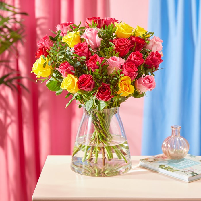 The Double Bright Roses Bouquet Moonpig